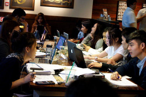 Studying in Starbucks by quatar, on Flickr