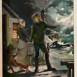 Jugend garten laube 1905   kleurenlitho a