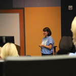 Dr. Rowe-Cernevicious talks at Faculty Forum.