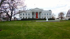 World AIDS Day - Red Ribbon on the White House Portico 33927