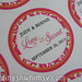 Love is Sweet Custom Wedding Favor Labels Stickers in Pink and Orange <a style="margin-left:10px; font-size:0.8em;" href="http://www.flickr.com/photos/37714476@N03/11968584493/" target="_blank">@flickr</a>