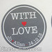 Round Gray White and Red With Love Wedding Seal or Favor Label <a style="margin-left:10px; font-size:0.8em;" href="http://www.flickr.com/photos/37714476@N03/9468426480/" target="_blank">@flickr</a>