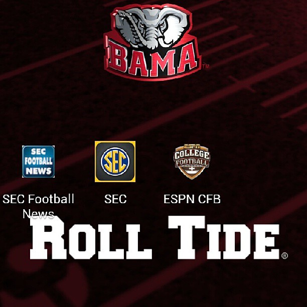 My screen saver & apps for this Football Season! #SEC #AlabamaFootball #Alabama #BamaGirl #BamaSlamma #Bama #Crimson #RollTideRoll #touchdown #halftime #MarchingBand