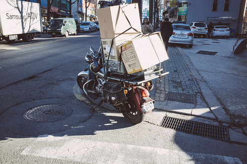 Delivery bike ©  Tony