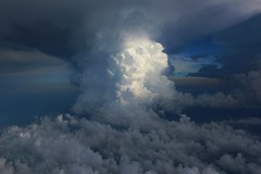 Cumulonimbus cloud in the sky (Rachel219) Tags: sky cloud storm nature weather clouds plane view flight science thunderstorm convection mothernature meteorology cumulonimbus tstorm summerstorm coolweather bestofnature flickraward