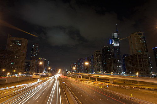 Light madness on Sheikh Zayed Road ©  Still ePsiLoN
