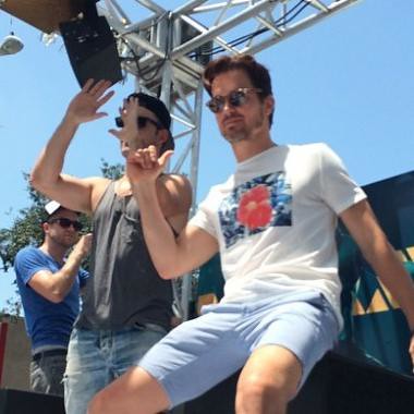 Channing Tatum, Matt Bomer ride Magic Mike XXL float at L.A. gay pride parade