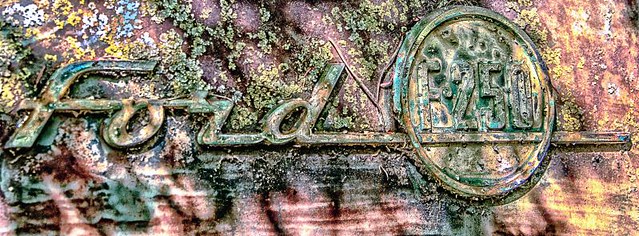ford abandoned truck emblem chrome fordtruck fordf250 abandonedtruck rickhangerphotography
