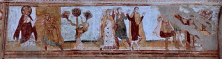 IMG_3613LB France. Poitou. Fresques de la nef de saint Savin.  Frescoes in the nave of St. Savin.  12è et 13è siècle.