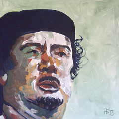 Muammar (<b>Haiko Kurt</b>) Tags: portrait acryl ausstellung quadrat fertig <b>...</b> - 9302691332_9fae32ef65_m