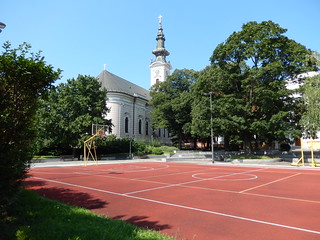 Setting of the Saint George Cathedral in Novi Sad, Vojvodina, RS