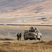 Um dos três carros blindados afegãos