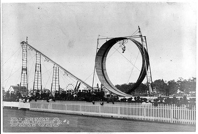 : 1905 - Daredevel does loop-the-loop on bicycle