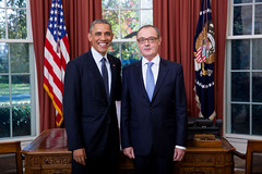 EU Ambassador David O'Sullivan presents his credentials to President Barack Obama