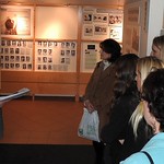 Students and professors at a museum tour