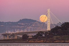 Super Moon Over Bay Bridge