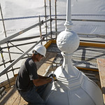Finishing touches on cupola - August 20
