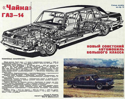 GAZ-14 from old Soviet magazine in 1977 ©  Sergey G