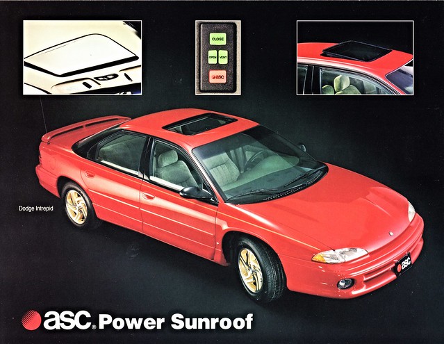 power intrepid dodge 1995 brochure asc sunroof
