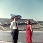 'Bob and Jean Seals at new Carter Stadium Raleigh, NC'; 1966