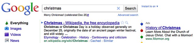 Christmas on Google