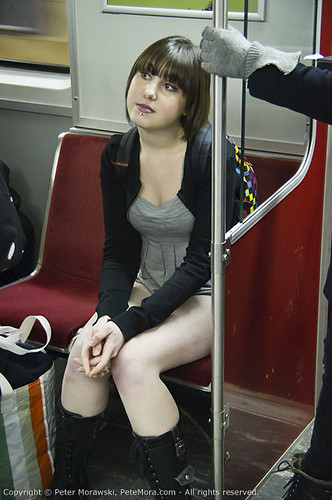 2011 No Pants Subway Ride: Contemplation