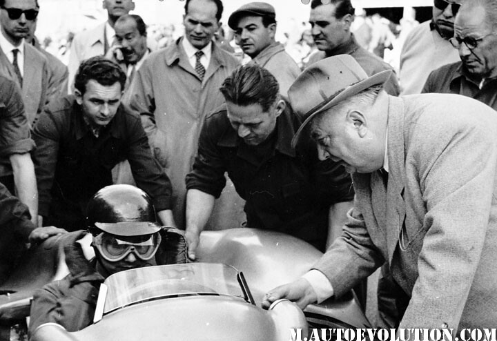 Le Mans_Fangio e Alfred Neubauer #1955