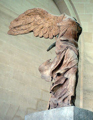 Nike of Samothrace from the left