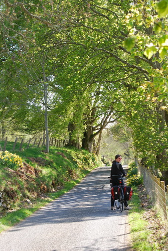 Cycle touring along the south side of Loch Tay