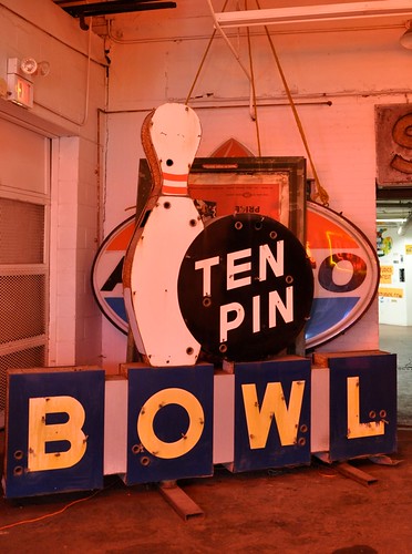 Vintage Bowling Sign