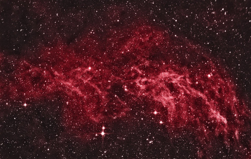 The Crescent Nebula (wispy bits) in Ha