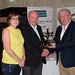 Joe Dolan, IHF President presents the President's Prize to Martin Mahony, Irish Distillers. L - Rosie Dolan
