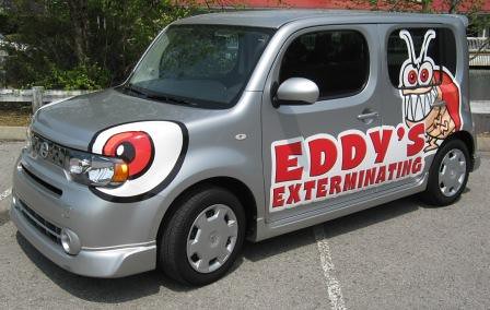 Eddy's Exterminating Nissan Cube partial custom wrap 12-Point SignWorks Franklin TN