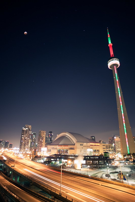 Lunar Eclipse Over the CN Tower