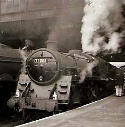BR Standard Class 5 4-6-0 73008-63A at platform 5 Perth station June 1960