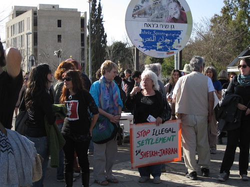 Protesters at Sheikh Jarrah