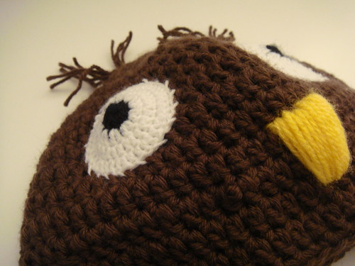 Crocheted owl hat #2