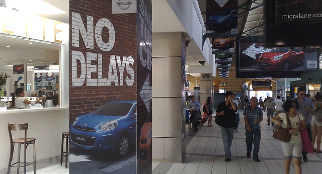 Nissan Micra advertising at Flinders St Station
