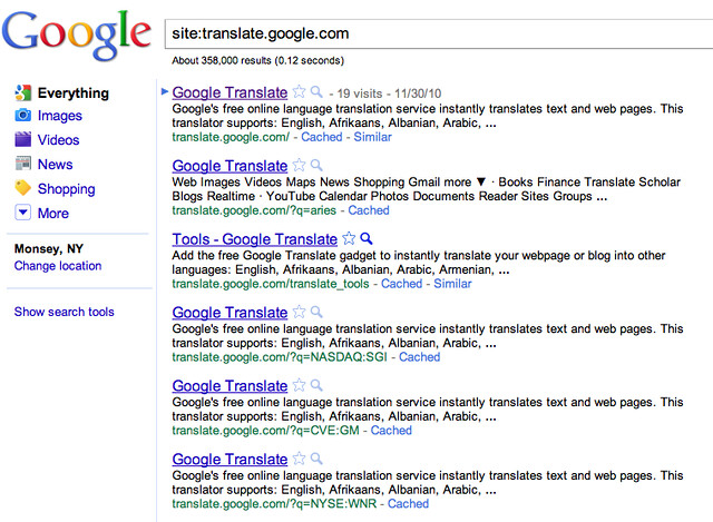 Google Translate Spam