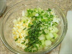 Los ingredientes de la ensalada