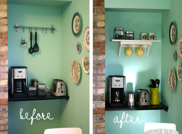 Kitchen Coffee Zone (Before & After)