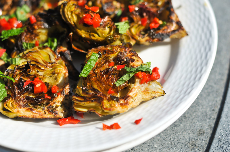 Artichokes with Mint and Chilies