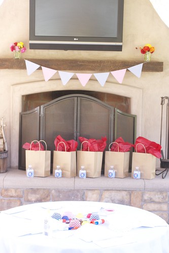 Banner and gift bags