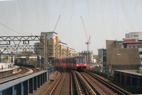 Drivers eye view from a DLR train
