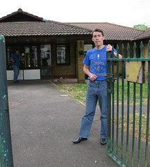 Focus Team campaigner Adrian Trett outside the Respite Care Centre