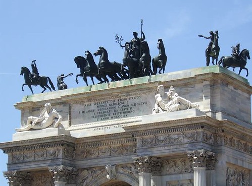 Arch with beautiful statues on the top