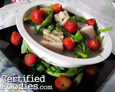 Strawbery Sinigang - plate setup by my mother LOL - CertifiedFoodies.com