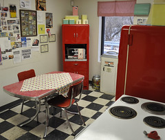 Our Vintage Kitchen At The Shop • <a style="font-size:0.8em;" href="http://www.flickr.com/photos/85572005@N00/5317586858/" target="_blank">View on Flickr</a>