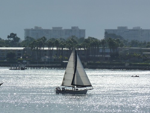 Sailing around San Diego harbor