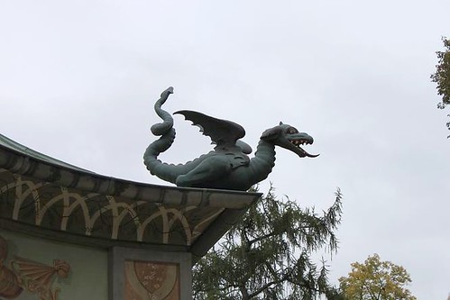 dragon statue on Dragon House in Park Sanssouci